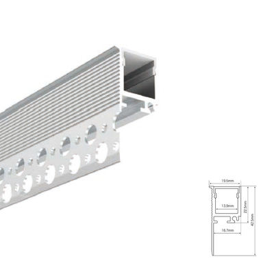 23*20mm آلومینیوم گیپس گچ بدون تراش پروفایل خطی LED